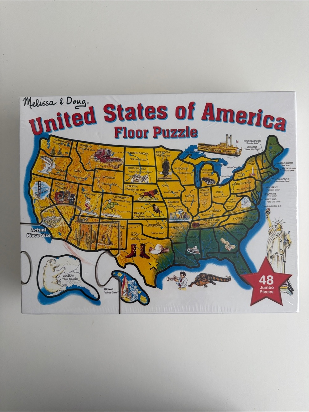Melissa & Doug - United States of America - Giant USA Floor Puzzle - 48 Pieces